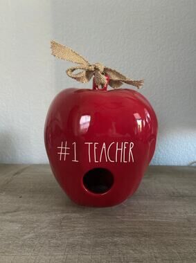 Rae Dunn Red Apple #1 Teacher Birdhouse